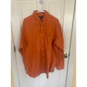 Ralph Lauren Blake Orange LS Button Down‎ Shirt Size Large
